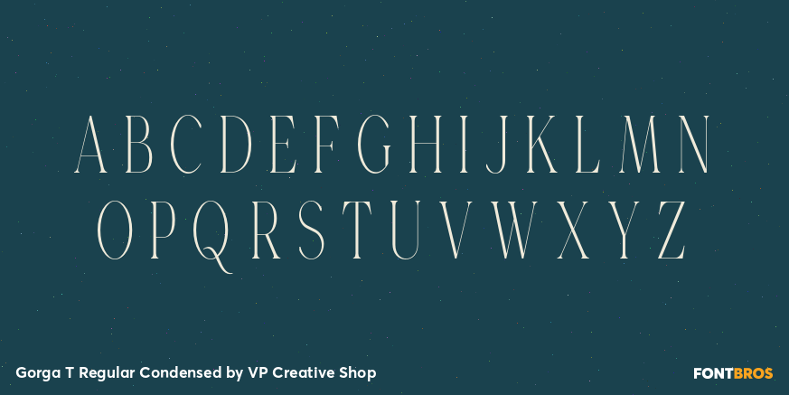 Gorga T Regular Condensed Font Poster #2