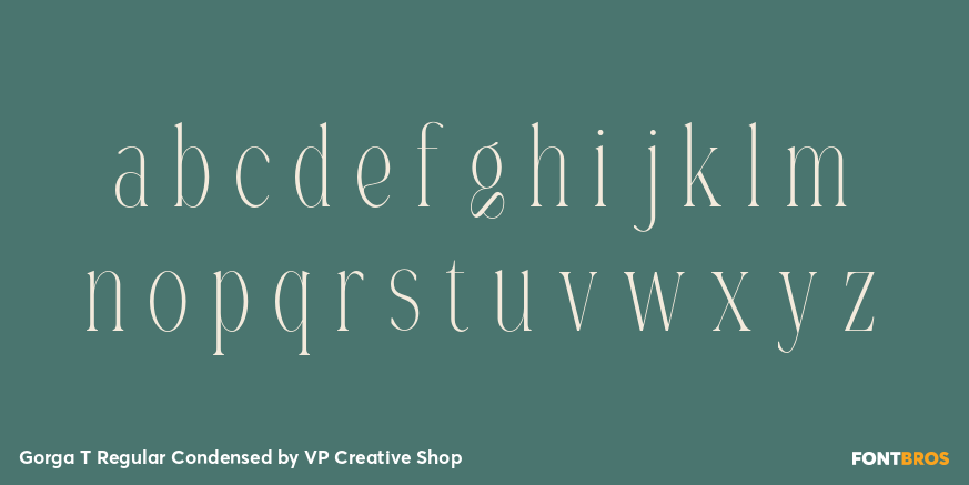 Gorga T Regular Condensed Font Poster #3