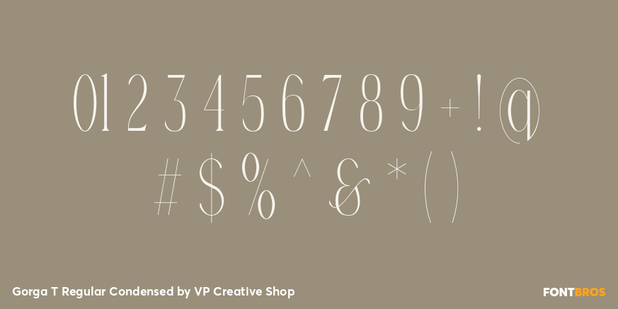 Gorga T Regular Condensed Font Poster #4