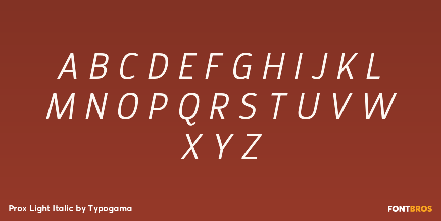Prox Light Italic Font Poster #2