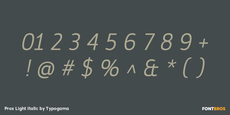 Prox Light Italic Font Poster #4