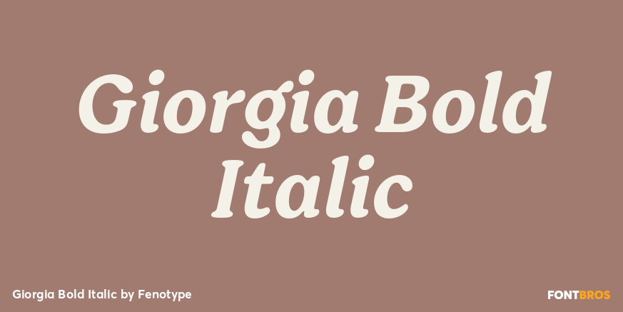 Giorgia Bold Italic Poster