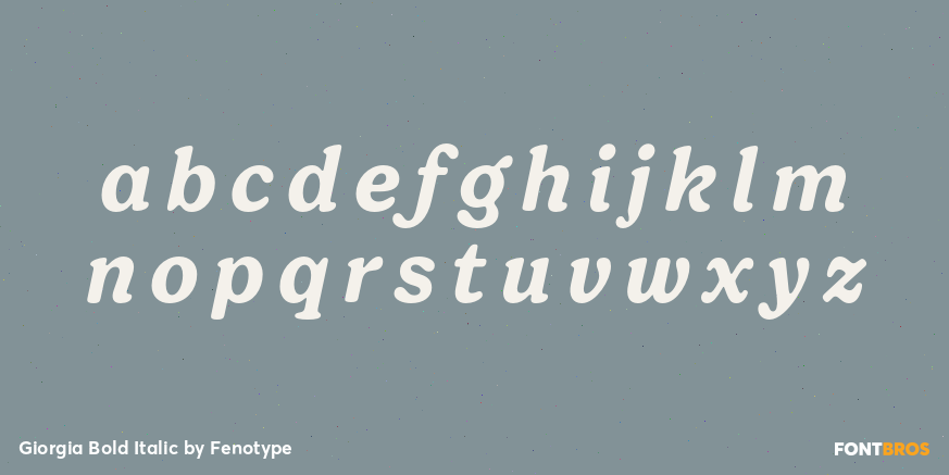 Giorgia Bold Italic Font Poster #3