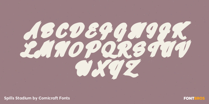 Spills Stadium Font Poster #2