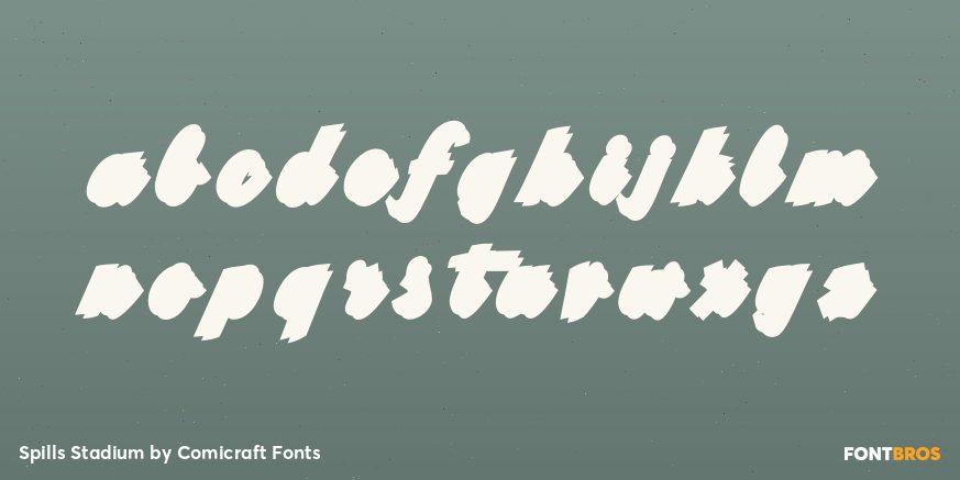 Spills Stadium Font Poster #3