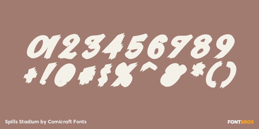 Spills Stadium Font Poster #4