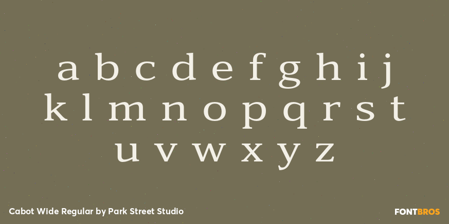 Cabot Wide Regular Font Poster #3