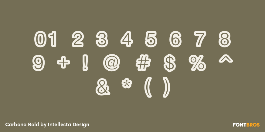Carbono Bold Font Poster #1