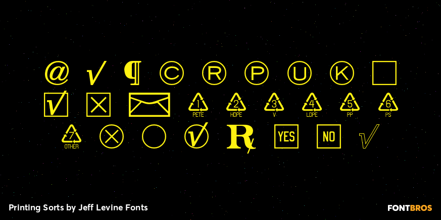 Printing Sorts Font Poster #2