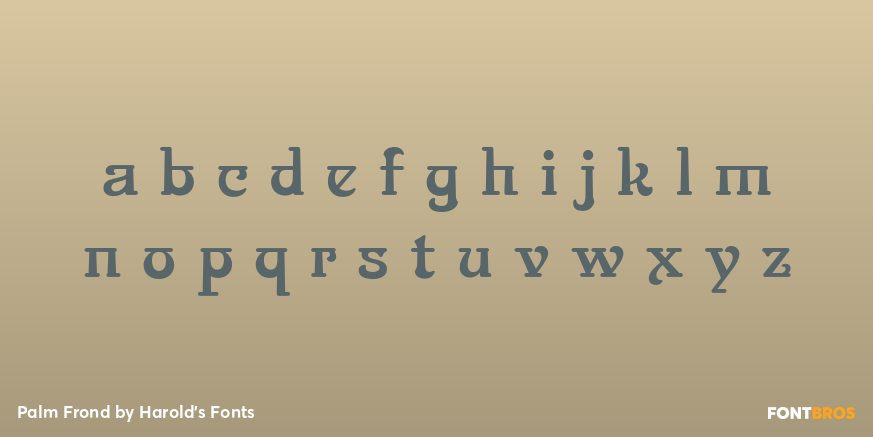 Palm Frond Font Poster #3