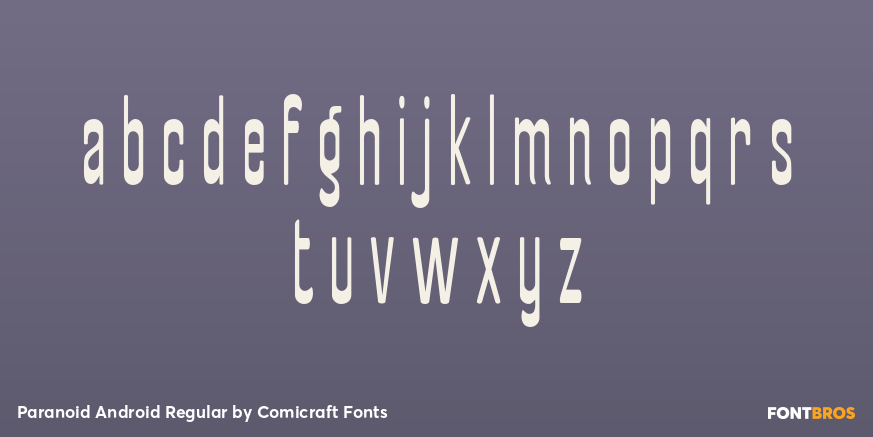 Paranoid Android Regular Font Poster #3