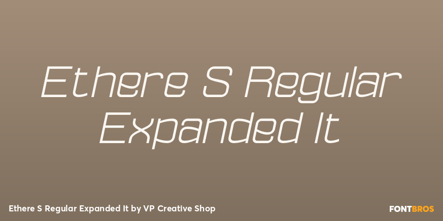 Ethere S Regular Expanded It Font Poster #1