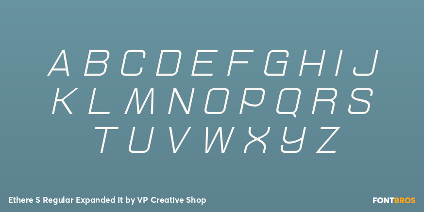 Ethere S Regular Expanded It Font Poster #2