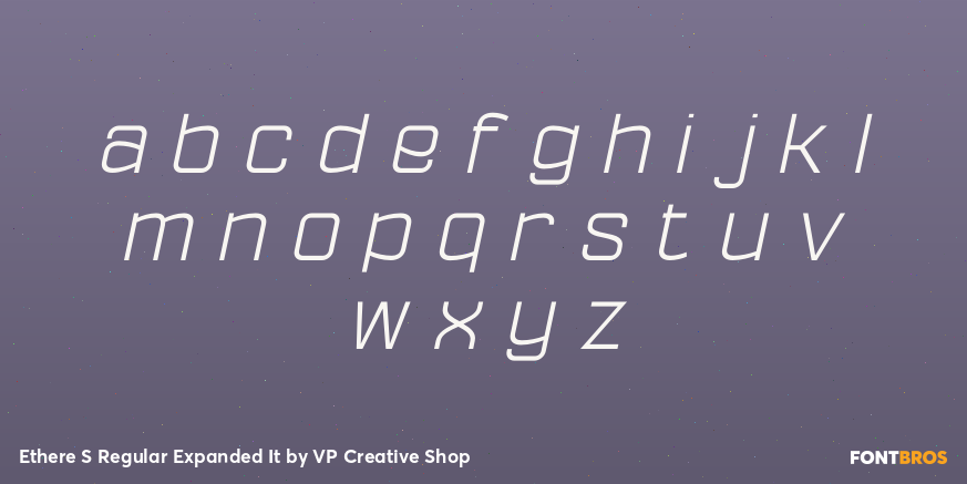 Ethere S Regular Expanded It Font Poster #1