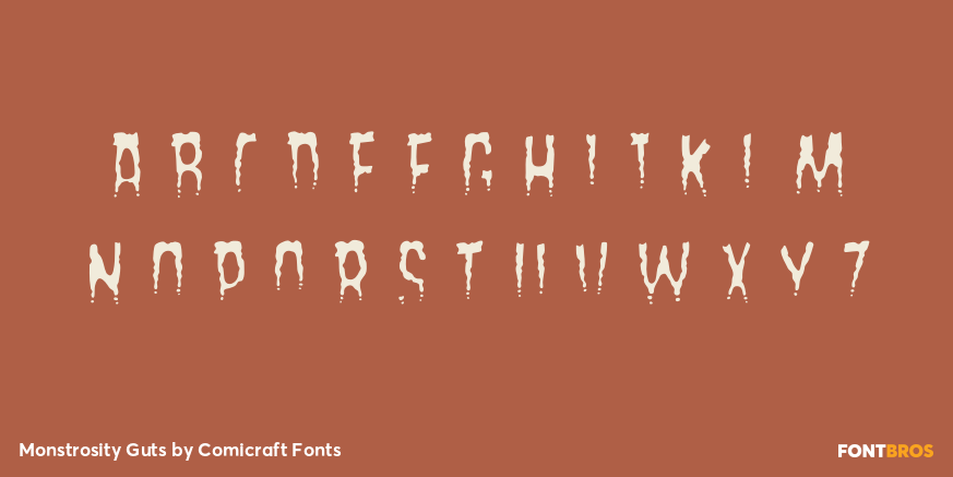 Monstrosity Guts Font Poster #2