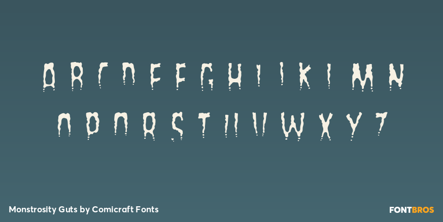 Monstrosity Guts Font Poster #3