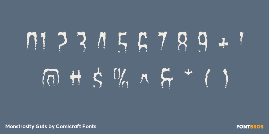 Monstrosity Guts Font Poster #4
