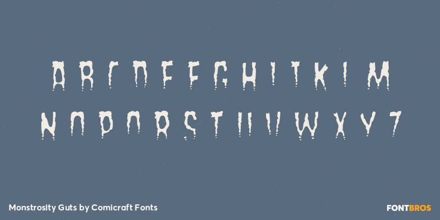 Monstrosity Guts Font Poster #1