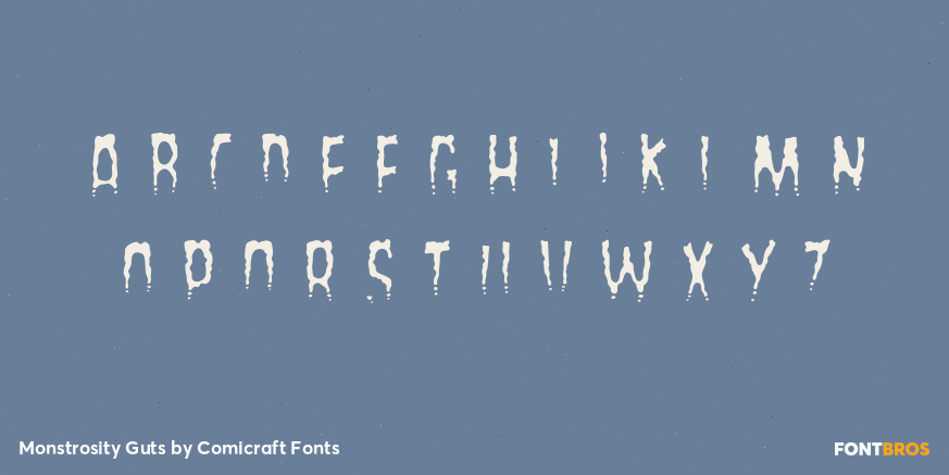 Monstrosity Guts Font Poster #1