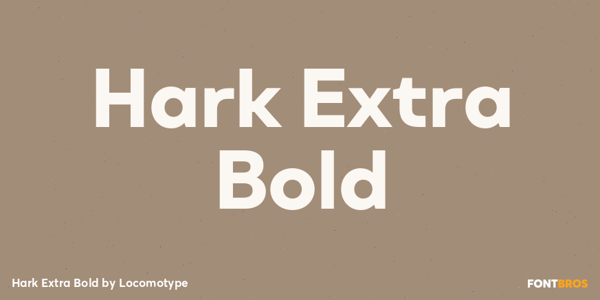Hark Extra Bold Font Poster