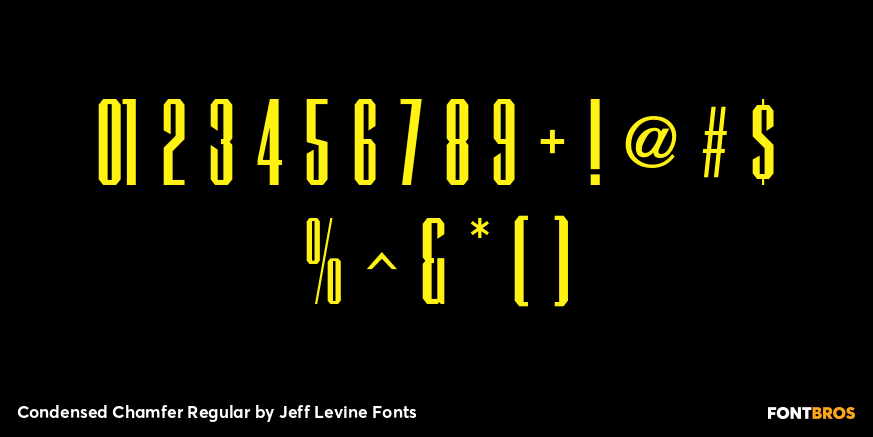 Condensed Chamfer Regular Font Poster #4