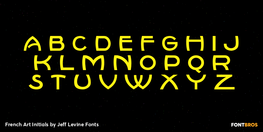 French Art Initials Font Poster #3