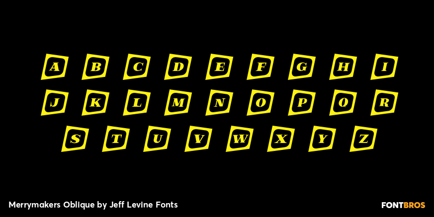 Merrymakers Oblique Font Poster #2