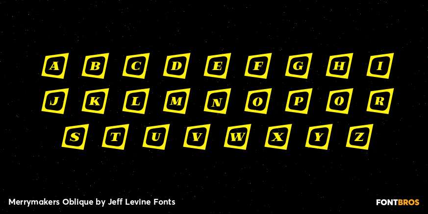 Merrymakers Oblique Font Poster #3
