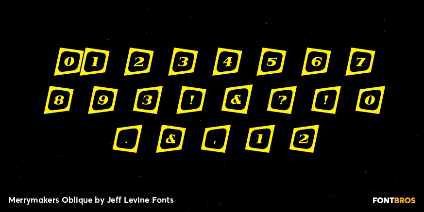 Merrymakers Oblique Font Poster #4