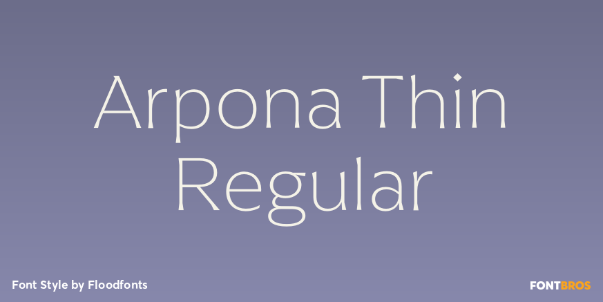 Arpona Thin Regular Poster