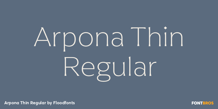 Arpona Thin Regular Poster
