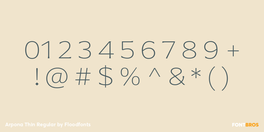 Arpona Thin Regular Font Poster #1
