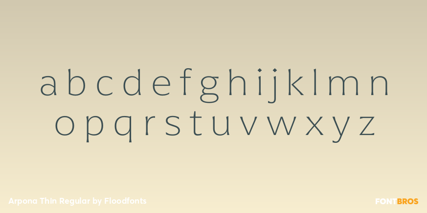 Arpona Thin Regular Font Poster #3