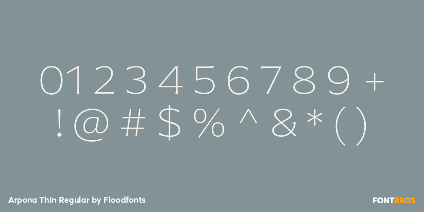Arpona Thin Regular Font Poster #4