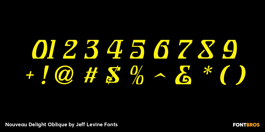 Nouveau Delight Oblique Font Poster #1