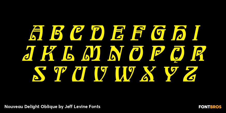 Nouveau Delight Oblique Font Poster #3
