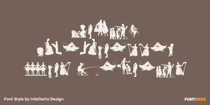 Human Silhouettes Four Regular Poster