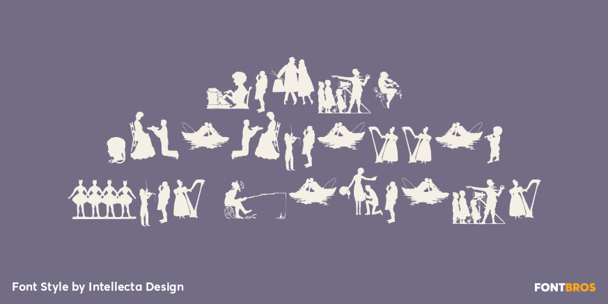 Human Silhouettes Four Regular Poster