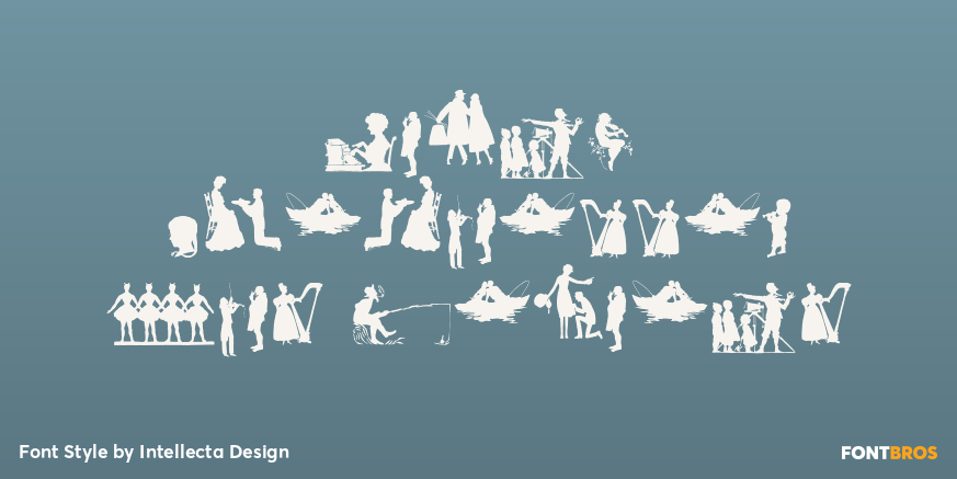 Human Silhouettes Four Regular Poster