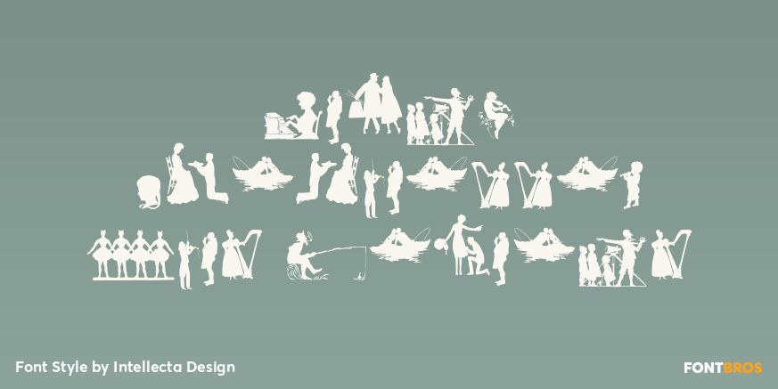 Human Silhouettes Four Regular Poster