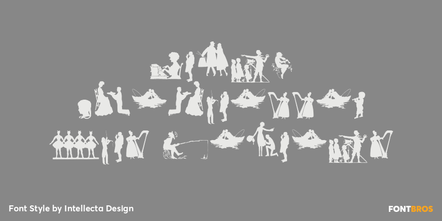 Human Silhouettes Four Regular Poster