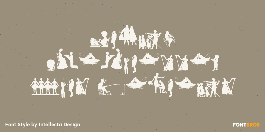 Human Silhouettes Four Regular Poster