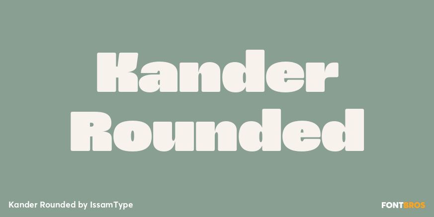 Kander Rounded Font Poster