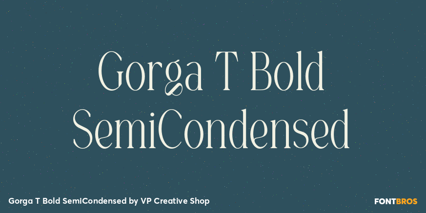 Gorga T Bold SemiCondensed Font Poster #1
