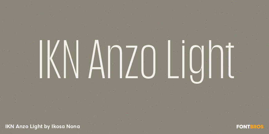 IKN Anzo Light Font Poster
