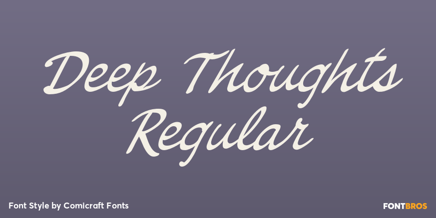 Deep Thoughts Regular Font Poster #1