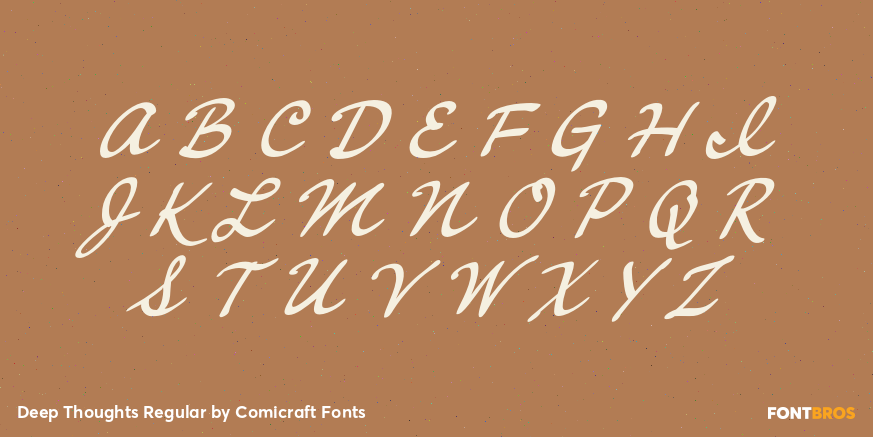 Deep Thoughts Regular Font Poster #2