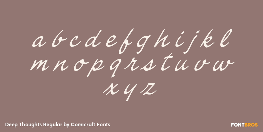 Deep Thoughts Regular Font Poster #3