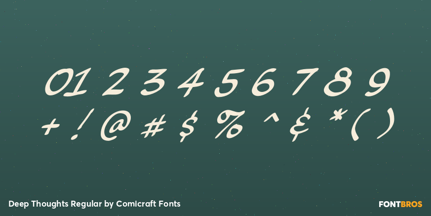 Deep Thoughts Regular Font Poster #4