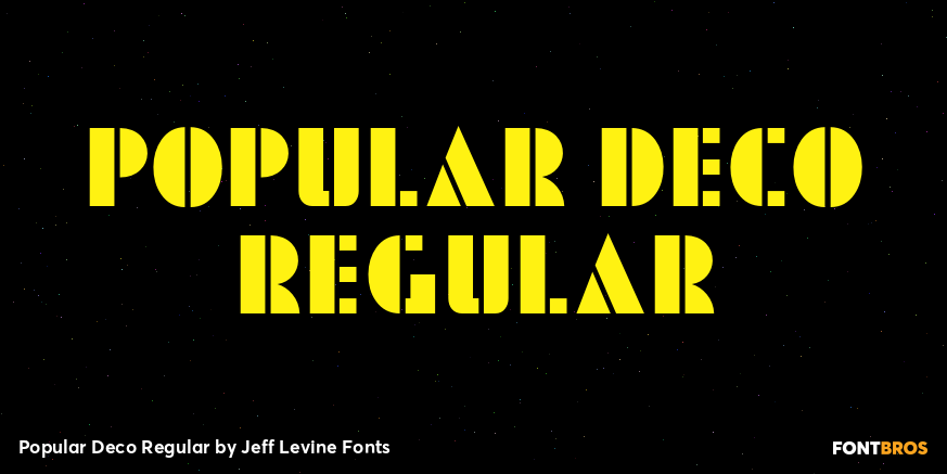 Popular Deco Regular Font Poster #1